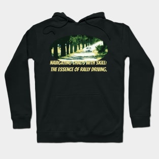 Navigating chaos with skill: the essence of rally driving. Hoodie